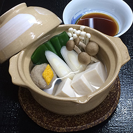 そばがき湯豆腐