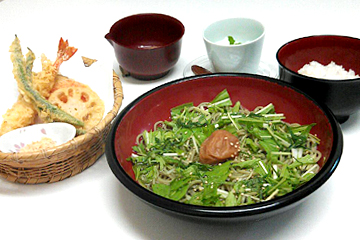 広島菜梅そば御膳